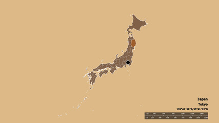 Location of Iwate, prefecture of Japan,. Pattern