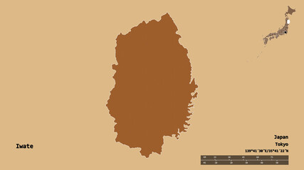 Obraz premium Iwate, prefecture of Japan, zoomed. Pattern