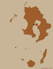 Kagoshima, prefecture of Japan, on solid. Pattern