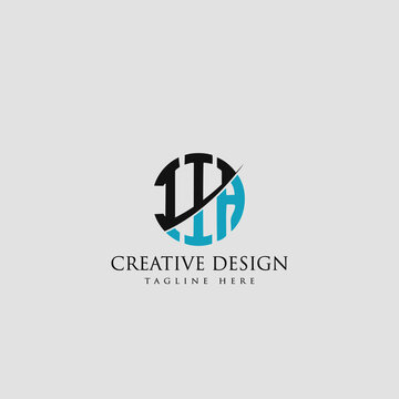 IIA/TTA Letter cross Logo Design  Monogram  Vector .