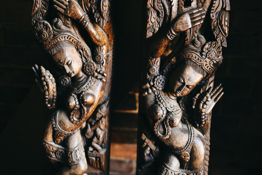 Wood carving details