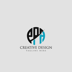 PPA Letter cross Logo Design Monogram Vector .