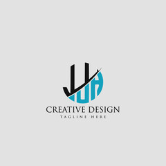 JJA/JJH Letter cross Logo Design  Monogram  Vector .