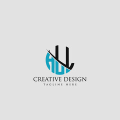Fototapeta premium ALL/ HLL Letter cross Logo Design Monogram Vector .