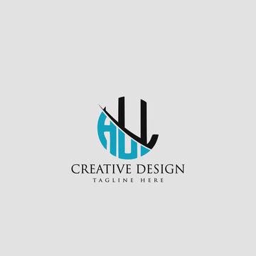 ALL/ HLL Letter cross Logo Design  Monogram  Vector .