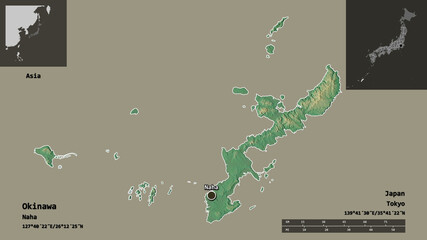 Okinawa, prefecture of Japan,. Previews. Relief © Yarr65