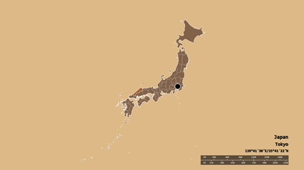 Location of Shimane, prefecture of Japan,. Pattern