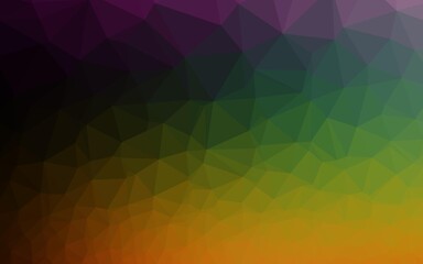 Dark Multicolor, Rainbow vector polygonal pattern. A completely new color illustration in a vague style. The best triangular design for your business.