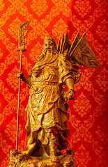 Beautiful golden Guan Yu statue