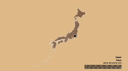 Location of Yamanashi, prefecture of Japan,. Pattern