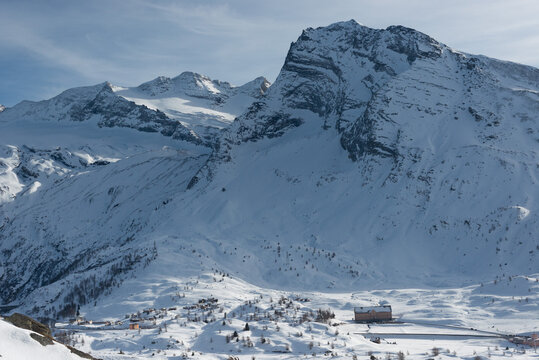 Simplon Landscape Snowshoe sights. Switzerland
