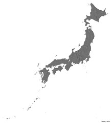 Japan on white. Bilevel