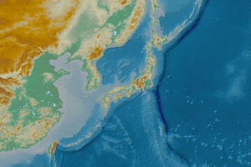 Japan neighbourhood. Relief