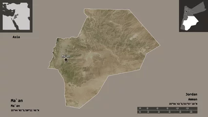 Fototapeten Ma`an, province of Jordan,. Previews. Satellite © Yarr65