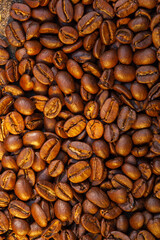 roasted coffee beans can be used as a background