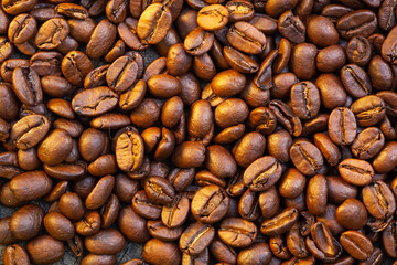 roasted coffee beans can be used as a background