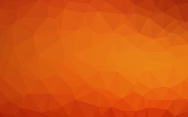 Light Orange vector shining triangular background. Glitter abstract illustration with an elegant design. Completely new template for your business design.