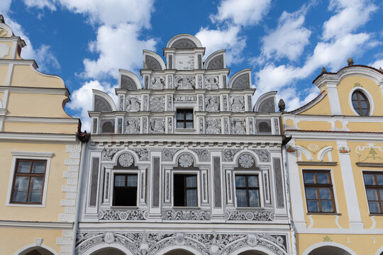 Renaissance attic of a tenement house, the city of Telc, southern Czech republic