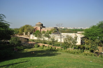 Fototapeta na wymiar Jamali Kamali Mosque and Tomb, Mehrauli Archaeological Park, Delhi, India