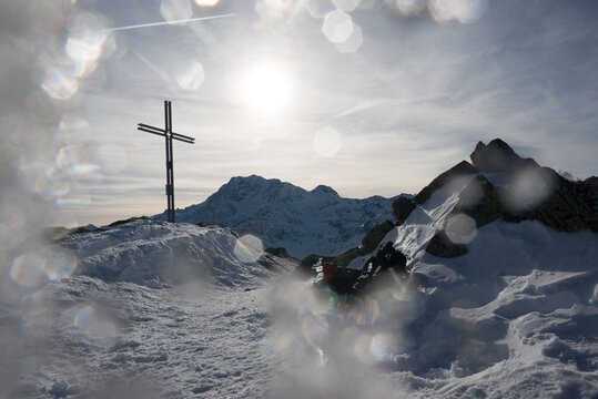 Simplon Landscape Snowshoe sights. Switzerland