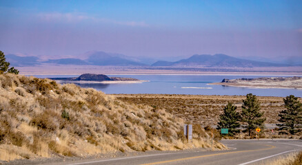 scenery around mono lake in california