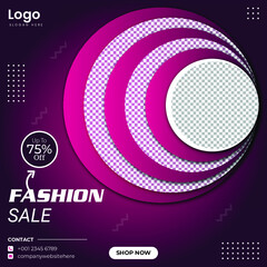 fashion sale banner social media banner Premium Vector Template