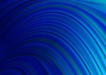 Dark BLUE vector pattern with curved circles. Blurred geometric sample with gradient bubbles.  Marble style for your business design.