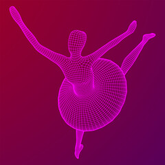 Dancing ballerina. Woman classic ballet dancer