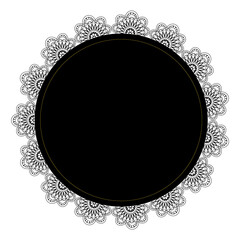 シンプルな黒いレースの素材