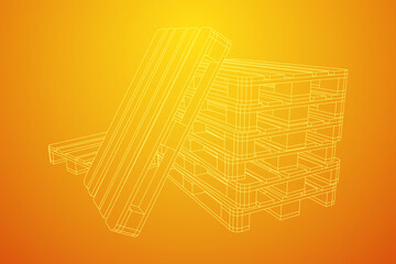 Cargo pallet for warehouse