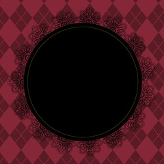 ゴシックなピンク色のチェック柄背景