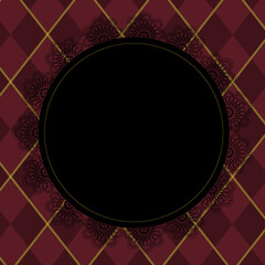 ゴシックなピンク色のチェック柄背景