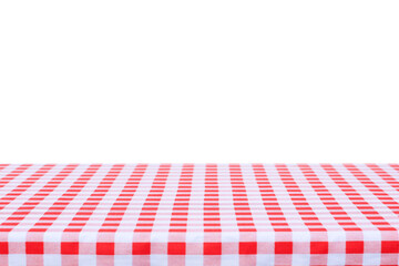 red and white checkered tablecloth