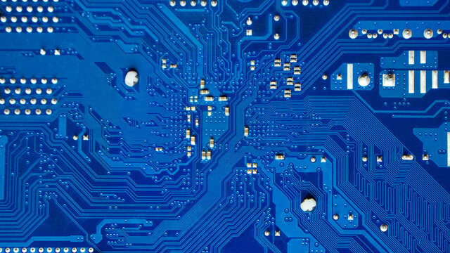 Blue printed circuit board background