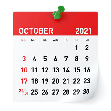 October 2021 - Calendar