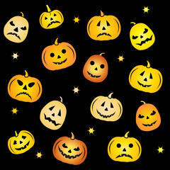Vector Halloween pumpkin Jack O'Lantern Festive