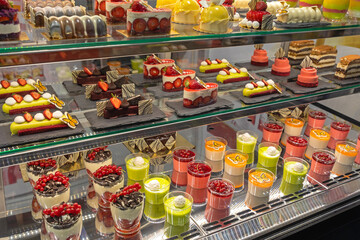 Patisserie Display Desserts Selection