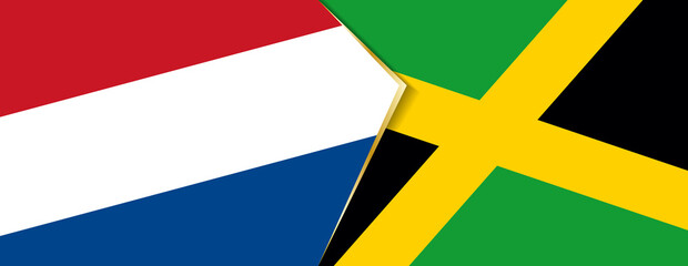 Netherlands and Jamaica flags, two vector flags.