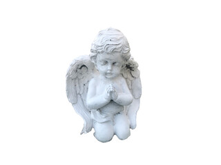 Angel statue Doll with white background
