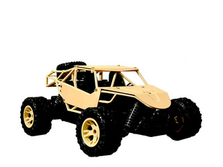 Off road toy cars with white background.
