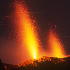 Twin Eruption Stromboli