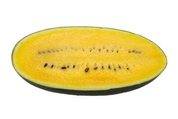 Yellow watermelon isolated.