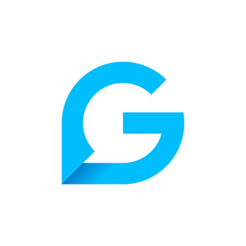 Letter G, bubble chat modern logo design vector
