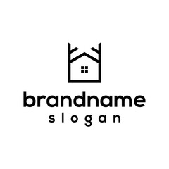 tree House, wooden house logo design vector