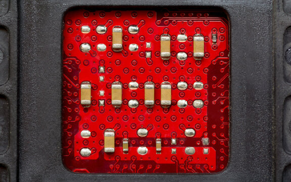 Red printed circuit board background