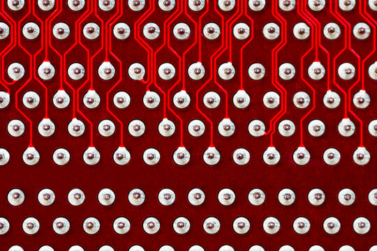 Red printed circuit board background