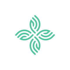 Simple leaf logo design vector