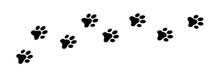 Steps animal AI vector.  Animal footprints.