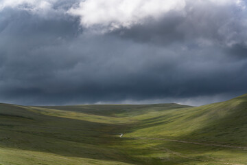 Steppe Mongolia Dark Clouds