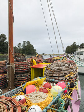 Cray and Lobster pots at coastal town